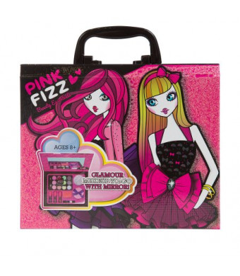 Pink Fizz Makeup To-Go Glitter Palette with Mirror Kit