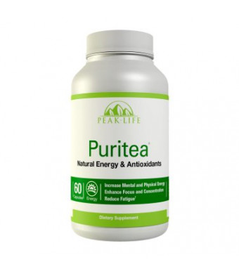 Peak Life Puritea, Tea Blend for Natural Energy & Antioxidants, 60 Count