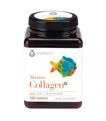 Youtheory Marine Collagen Types 1 and 3, 290 count (1 bottle)