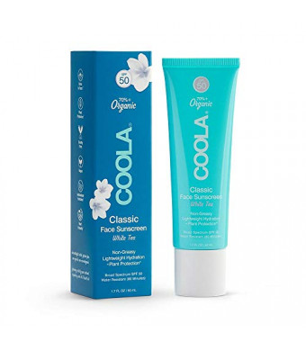 COOLA Organic Face Sunscreen & Sunblock Lotion, Skin Care for Daily Protection, Broad Spectrum SPF 50