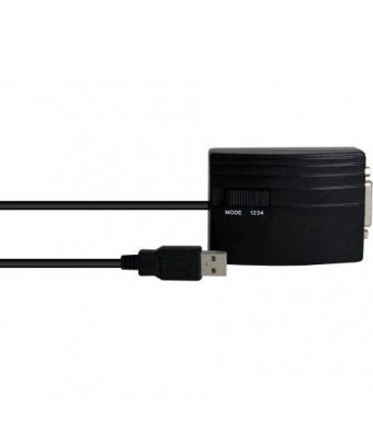 ROCKSOUL 15-Pin Gameport to USB Converter for Windows/PC, Black
