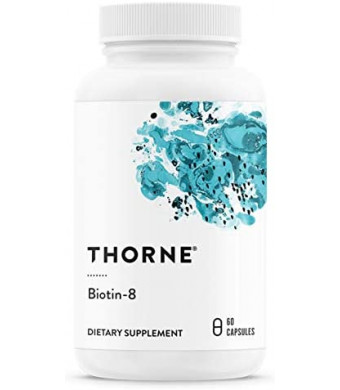 Thorne Research - Biotin 8 - Vitamin B7 (Biotin) for Healthy Hair, Nails, and Skin - 60 Capsules