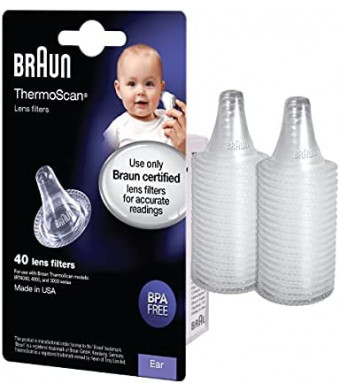 Braun ThermoScan Lens Filters for Ear Thermometer, Disposable Covers LF40US01 (40 Count)