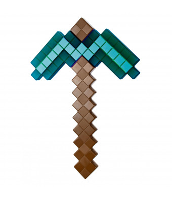 Minecraft Diamond Pickaxe, Life-Sized for Role-Play Fun
