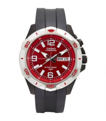 Casio Men's Dive Style Analog Watch, Red Dial, MTD1082-4AVCF