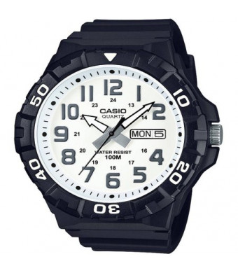 Casio Men's Dive Style Watch, White Dial