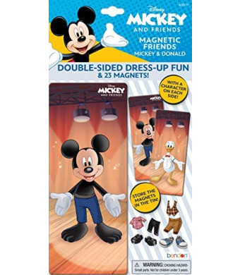 Disney Mickey Mouse and Donald Duck 23-Piece Magnetic Doll Tin 48837 Bendon