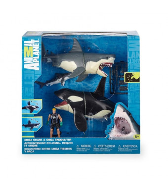 Animal Ocean & Prehistoric Discovery Great White Shark and Killer Whale Playset - Animal Planet