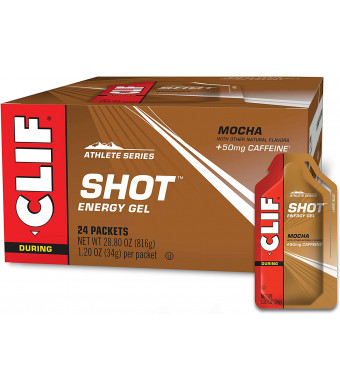 CLIF SHOT - Energy Gel - Mocha - (1.2 oz, 24 Count)