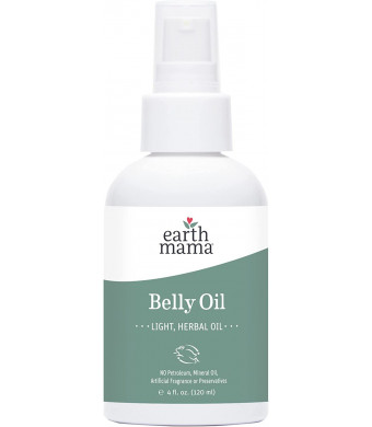 Earth Mama Belly Oil, 4-Ounce Bottle (Packaging MayVary)