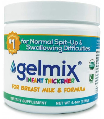 USDA Organic Gelmix Infant Thickener for Breast Milk and Formula, 4.4oz Jar