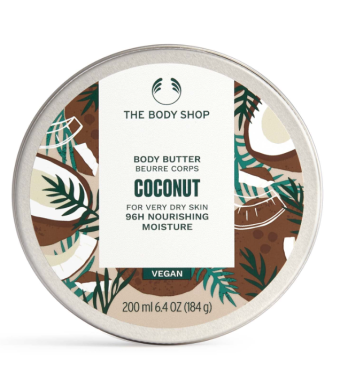 The Body Shop Coconut Body Butter, Nourishing Body Moisturizer, 6.4 Oz.