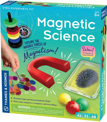 Thames & Kosmos Magnetic Science | 33 STEM Experiments | Ages 8+ | Learn About Earth’s Magnetic Poles | Discover How Invisible Magnetic Fields Work 