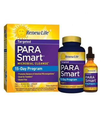 Renew Life ParaSmart, 1 Kit PG1 - 90 Vegetable Capsules PG2 - 1oz tincture