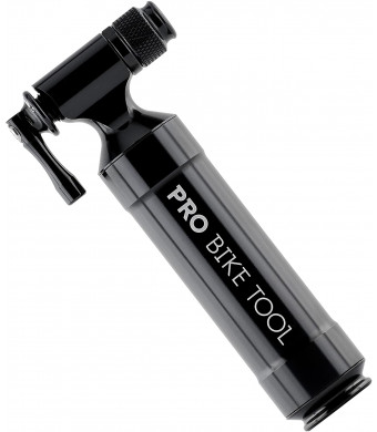 PRO BIKE TOOL CO2 Inflator - Quick and Easy - Presta and Schrader Valve Compatible - Bicycle Tire Pump for Road and Mountain Bikes - Insulated Sleeve - No CO2 Cartridges Included
