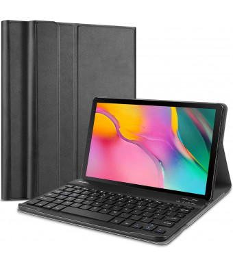 ProCase Galaxy Tab A 10.1 2019 Keyboard Case - Lightweight Cover with Magnetically Detachable Wireless Keyboard for Galaxy Tab A 10.1 Inch - Black