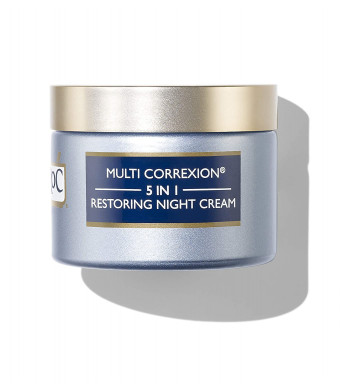 RoC Multi Correxion 5 in 1 Restoring Anti-Aging Facial Night Cream, Wrinkle Treatment for Face and Neck Made with Hexinol Technology, 1.7 oz