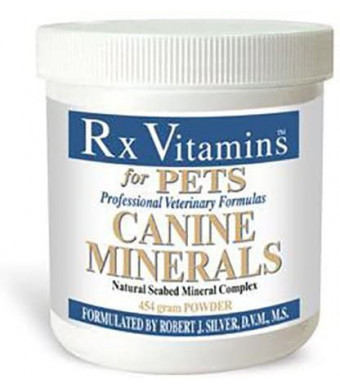 Rx Vitamins Canine Minerals for Dogs - Veterinary Formula Natural Seabed Mineral Complex - Calcium Carbonate - Powder 454g