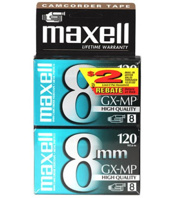 Maxell 6-120 8 mm Camcorder Tapes - 2 Pack