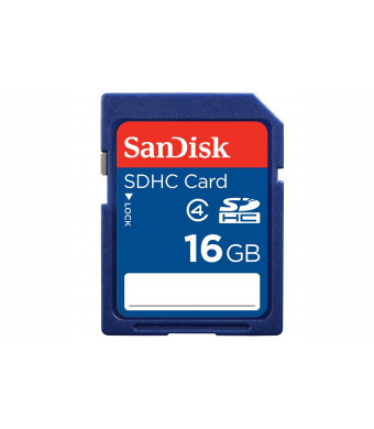SanDisk 16GB Class 4 SDHC Memory Card, Frustration-Free Packaging- SDSDB-016G-AFFP (Label May Change)