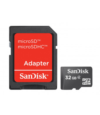 SanDisk 32GB Mobile MicroSDHC Class 4 Flash Memory Card With Adapter- SDSDQM-032G-B35A(RETAIL PACKAGING)