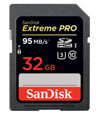 SanDisk Extreme PRO 32GB UHS-I/U3 SDHC Flash Memory Card with up to 95MB/s- SDSDXPA-032G-X46
