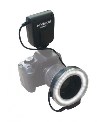 Polaroid Macro LED Ring Flash and Light For The Nikon D5300, D5000, D3000, D3200, D5100, D5200, D3100, D7000, D7100, D4, D800, D800E, D600, D610, D40