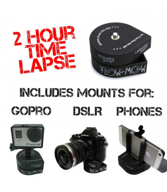 The Accessory Pro Flow-Mow 2 Hour Timelapse compatible with all GoPro / DSLR / Cell Phone with Tripod and Phone Mount