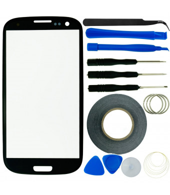 Samsung Galaxy S3 Screen Replacement Kit including 1 Replacement Screen for Samsung Galaxy S3 9300 / 1 Pair of Tweezers / 1 Roll of Adhesive Tape / 1