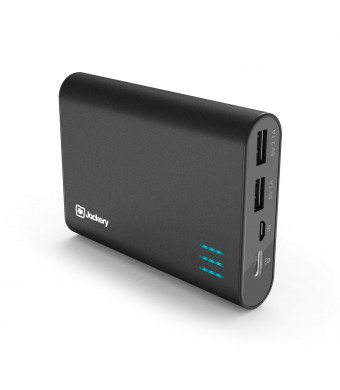 Jackery Giant+ Dual USB Portable Battery Charger and External Battery Pack for iPhone, iPad, Galaxy, and Android Smart Devices - 12,000 mAh (Black)