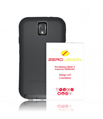 [180 Days Warranty] Zerolemon Samsung Galaxy Note 3 Zeroshock Shockproof/Dustproof Rugged Case. Holster Kickstand, with Screen Protector Hybrid Cover