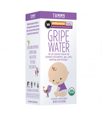Wellements Organic Gripe Water for Tummy, 4 Fluid Ounce