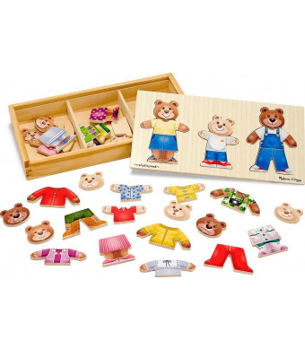 Melissa and Doug Wooden Bear Family Dress-Up Puzzle