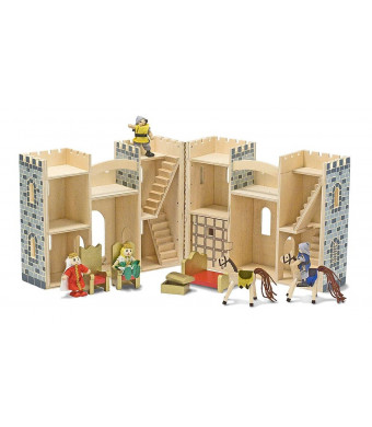 Melissa and Doug Fold and Go Wooden Castle