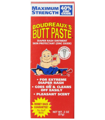 Boudreaux's Butt Paste Diaper Rash Ointment, Maximum Strength, 2 Ounce