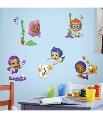 RoomMates RMK2404SCS Bubble Guppies Peel and Stick Wall Decals, 1-Pack