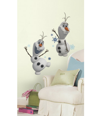 Roommates RMK2372SCS Frozen Olaf The Snow Man Peel and Stick Wall Decals, 25 Count