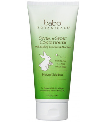 Babo Botanicals Swim and Sport Conditioner, Cucumber Aloe, 6 Ounce