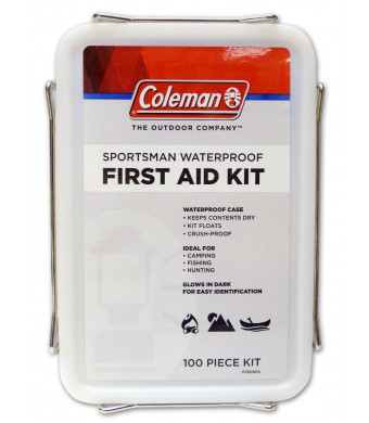 Coleman Sportsman Waterproof First Aid Kit 100-Piece, White