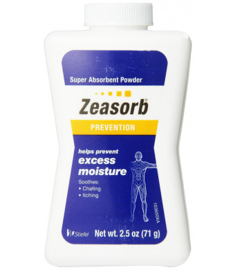Zeasorb Prevention Super Absorbent Powder, Foot Care, 2.5-Ounce Bottle