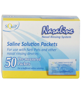 Squip Nasaline Salt-box Of 50 Pre-measured Packets, 8 Ounce