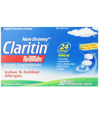 Claritin RediTabs 24 Hour Allergy, Non-Drowsy, Loratadine Orally Disintegrating Tablets , 30-Tablets