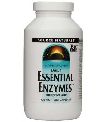 Source Naturals Daily Essential Enzymes, 500mg, 360 Capsules