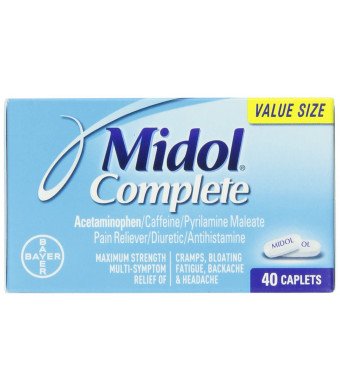 Midol Complete Caplets, 40-Count Box