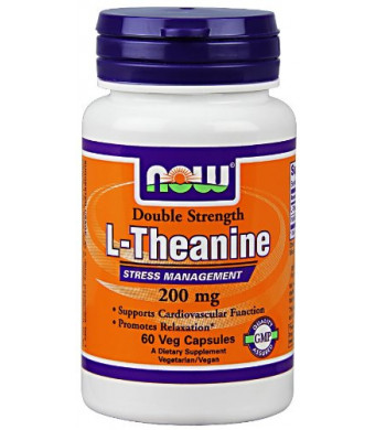 Now Foods, L-Theanine 200 Mg, Veg-Capsules, 60-Count