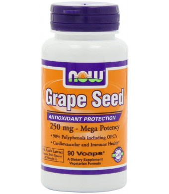 NOW Foods Grape Seed Extract 250mg, 90 Vcaps