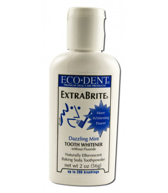 Eco-Dent Extra Brite Tooth Whitener, Without Fluoride, Dazzling Mint, 2 oz (56 g)