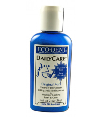 Eco-Dent Daily Care Baking Powder Toothpowder, Original Mint, 2 oz (56 g)