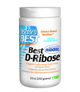 Doctor's Best Best D-Ribose Featuring Bioenergy Ribose, 250-Gram