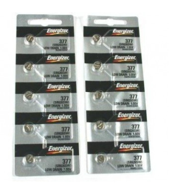 Energizer 377/376 Silver Oxide 10 Batteries
